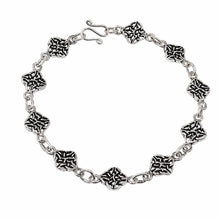 Load image into Gallery viewer, Sterling Silver Oxidized Celtic Flower Bracelet