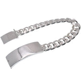 Sterling Silver Anti Tarnish Non Plated Cuban ID Bracelet