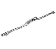 Load image into Gallery viewer, Sterling Silver Anti Tarnish Non Plated Curb Nugget ID Bracelet