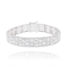 Load image into Gallery viewer, Sterling Silver Anti Tarnish Non Plated Clustered Nugget Bracelet