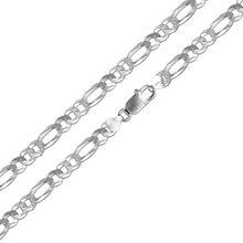 Load image into Gallery viewer, Sterling Silver Rhodium Plated Flat Light Weight Figaro 200 Chain