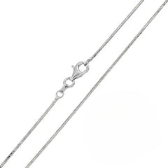 Pack of 6 Sterling Silver Rhodium Plated Twisted DC Round Snake 020 Chain