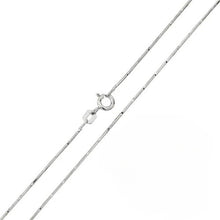 Load image into Gallery viewer, Sterling Silver Rhodium Plated  8 Sided Snake 0.8mm-020 DC Chain