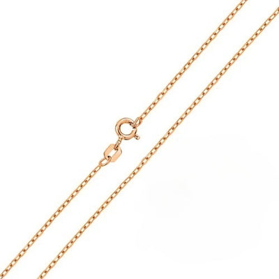 Sterling Silver Rose Gold Plated Cable Chain-1.3mm(Pack of 6)