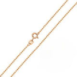 Sterling Silver Rose Gold Plated Cable Chain-1.3mm(Pack of 6)