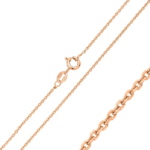 Sterling Silver Rose Gold Plated Anchor DC 030 Chain