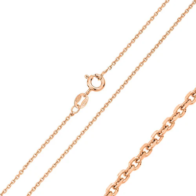Sterling Silver Rose Gold Plated Anchor DC 030 Chain