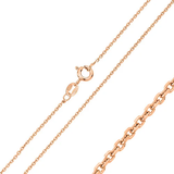 Sterling Silver Rose Gold Plated Anchor DC 030 Chain