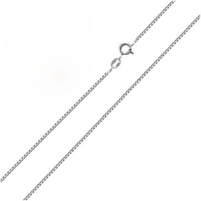 Pack of 6 Sterling Silver Rhodium Plated Box 0.7mm-012 Chain