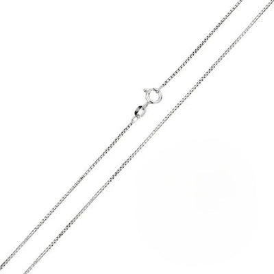 Pack of 6 Sterling Silver Rhodium Plated Shinny Greek Link Box 0.8mm-015 Chain
