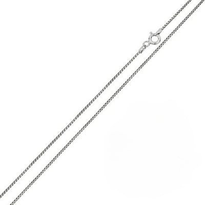 Pack of 6 Italian Sterling Silver Rhodium Plated Round Box Chain 015- 0.65 mm with Lobster Clasp Closure