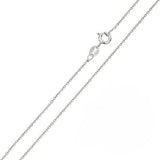 Sterling Silver Rhodium Plated Diamond Cut Anchor 030 Chain