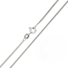 Sterling Silver Rhodium Plated curb 1.2mm-035 Chain