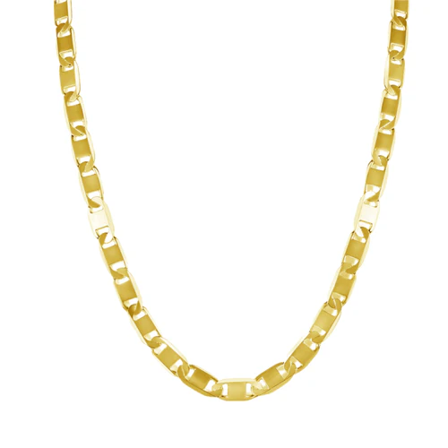 Sterling Silver Gold Plated 6-Sided Diamond Cut Valentino 060-2.8mm Chain
