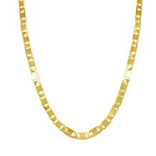 Load image into Gallery viewer, Sterling Silver Gold Plated 6 Sided Diamond Cut Valentino 060 Chain Or Bracelet