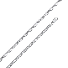 Load image into Gallery viewer, Italian Sterling Silver Rhodium Plated Miami Curb Chain 060- 1.8 mm with Lobster Clasp Closure