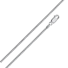Load image into Gallery viewer, Italian Sterling Silver Rhodium Plated Franco Chain 100-1.1 MM with Lobster Clasp Closure