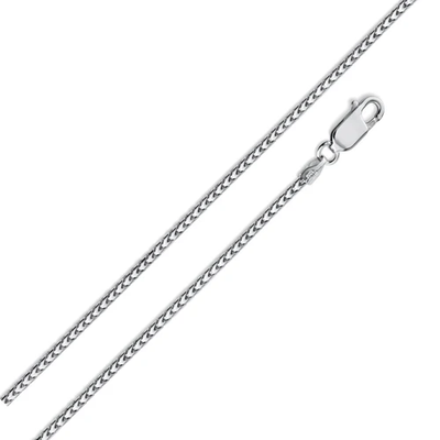 Italian Sterling Silver Rhodium Plated Franco Chain 100-1.1 MM with Lobster Clasp Closure