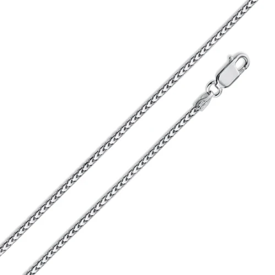 Italian Sterling Silver Rhodium Plated Franco Chain 130-1.3 MM with Lobster Clasp Closure