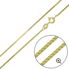 (Pack of 6) Sterling Silver Gold Plated 0.9mm Box Chains