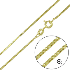 (Pack of 6) Sterling Silver Gold Plated 1mm Box Chains