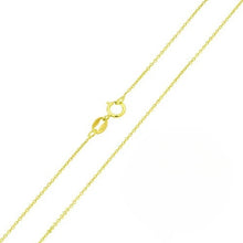 Load image into Gallery viewer, Pack of 6-Sterling Silver Yellow Gold Plated Anchor 025-1mm Chain with Spring Clasp Closure