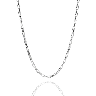 Sterling Silver Forzatina Dapped Diamond Cut 4 Sided 080 Chain
