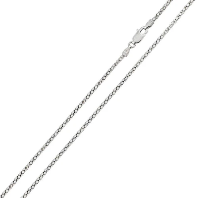 Italian Sterling Silver Rhodium Plated Diamond Cut Flat Multi Disc Coreana Chain 014-1.4 MM with Lobster Clasp Closure