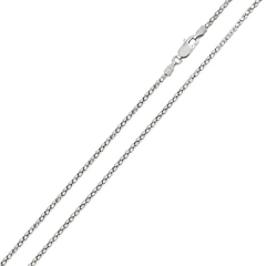 Italian Sterling Silver Rhodium Plated Diamond Cut Flat Multi Disc Coreana Chain 014-1.4 MM with Lobster Clasp Closure