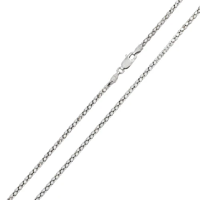 Italian Sterling Silver Rhodium Plated Diamond Cut Flat Multi Disc Coreana Chain 018-1.6 MM with Lobster Clasp Closure