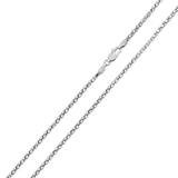 Italian Sterling Silver Rhodium Plated Diamond Cut Flat Multi Disc Coreana Chain 018-1.6 MM with Lobster Clasp Closure