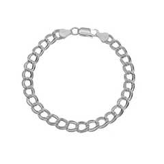 Sterling Silver Chino Links Double Wire 100 Bracelet