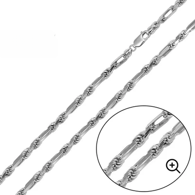 Sterling Silver 4.6mm Figarope Milano Chain Or Bracelet