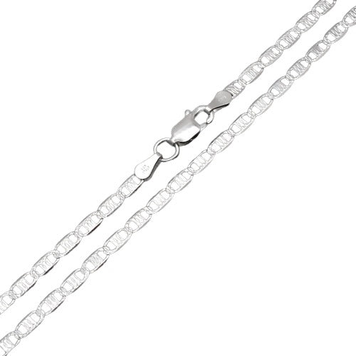 Sterling Silver 6-Sided Textured Diamond Cut Valentino 060-2.8mm Chain