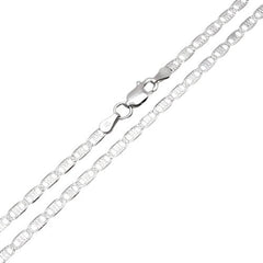 Sterling Silver 6-Sided Textured Diamond Cut Valentino 060-2.8mm Chain