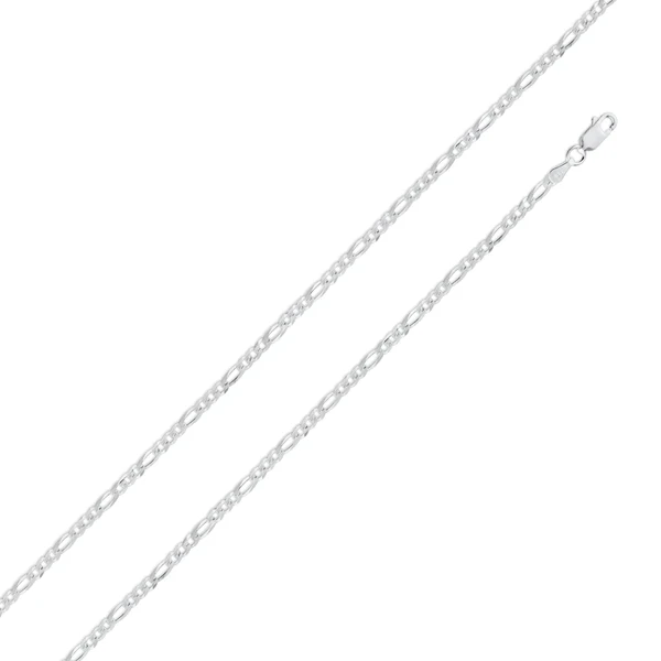 Sterling Silver Figaro 080-2.9mm Chain