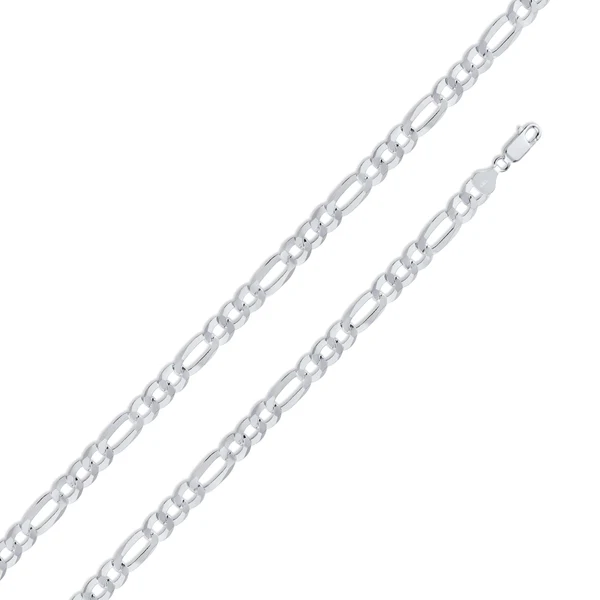 Sterling Silver Figaro 150-5.6mm Chain