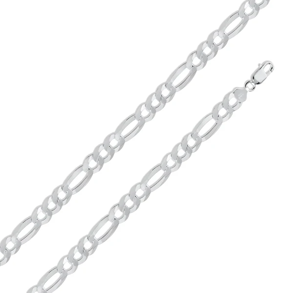 Sterling Silver Figaro 250 Chain Or Bracelet