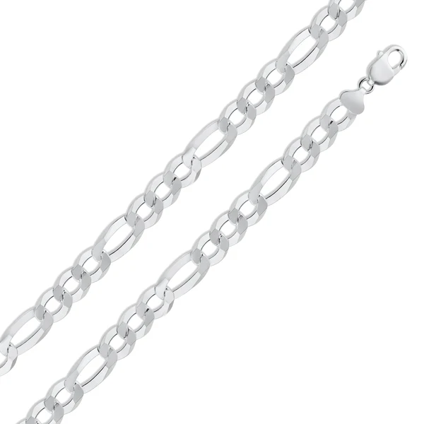 Sterling Silver Figaro 300-11.9mm Chain