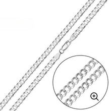 Load image into Gallery viewer, Sterling Silver Super Flat High Polished Curb 3.2mm-080 Chain