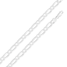 Load image into Gallery viewer, Sterling Silver Figaro 180 1+1 Chain