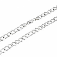 Load image into Gallery viewer, Sterling Silver Basic Non Plated Diamond Cut Elongated Curb Chain Or Bracelet