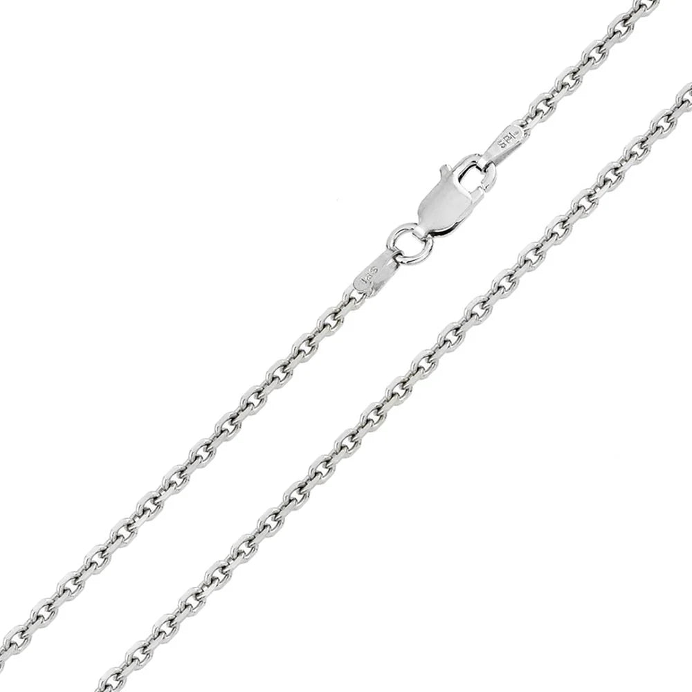 Sterling Silver Diamond Cut Cable Rolo 1.7mm-050 Chains, Length 16"