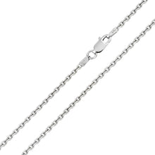 Load image into Gallery viewer, Sterling Silver Diamond Cut Cable Rolo 1.7mm-050 Chains, Length 16"