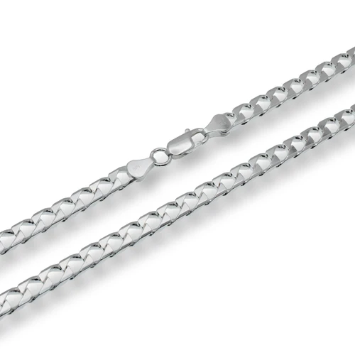 Sterling Silver Square Curb Diamond Cut Ten Sided 220 Chain Or Bracelet