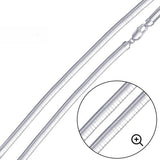 Sterling Silver High Polished Flat 2.5mm Omega Chainﾠ