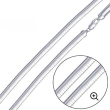 Load image into Gallery viewer, Sterling Silver High Polished Flat 3mm Omega Chainﾠ