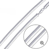 Sterling Silver High Polished Flat 3mm Omega Chainﾠ