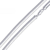 Sterling Silver High Polished Flat 4mm Omega Chainﾠ