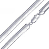 Sterling Silver High Polished Flat 8mm Omega Chainﾠ